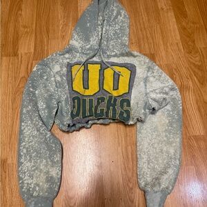 Oregon Ducks vintage  Cropped Hoodie